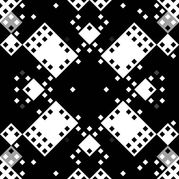 Monochrome Pixel Seamless Pattern Geometric Retro Design Retro Style Digital — Stock Photo, Image