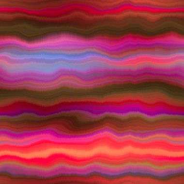 Canlı kravat boyası, yıkama şeridi, kusursuz dalga deseni. Bulanık moda efekti, yaz hippi arka planı, uzay boyalı dalgalı çizgiler.
