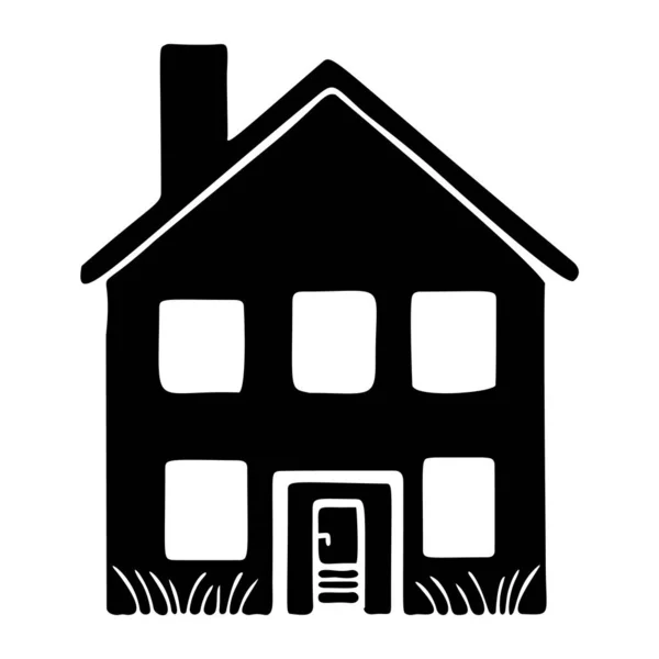 ホームステッド ヴィンテージスタイルのかわいい素朴なコテージモチーフ 気まぐれな田舎の家のベクトルイラスト — ストックベクタ