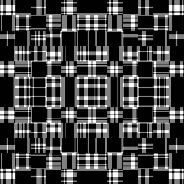 Patrón Lineal Moderno Blanco Negro Diseño Textil Roto Monocromo Sin — Foto de Stock