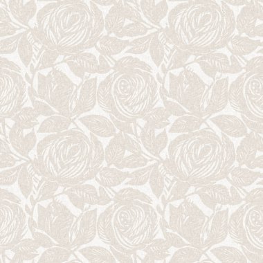 Kaba ve zarif düğün çiçekleri desenli keten desenli. Beyaz tondaki beyaz pamuk rengi çiçek arkaplanının her yerinde