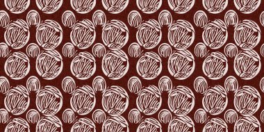 Kestane kırmızısı ülke çiçekli keten desenli, dikişsiz sınır. Fransız kır evi iç pamuk baskısı çiçek kumaşı washi bandı