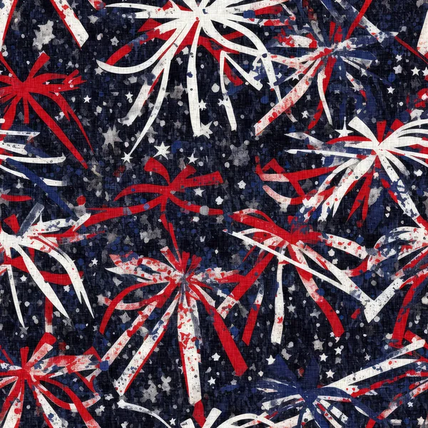 Nahtloses Muster Für Den Unabhängigkeitstag Juli Traditionellen Roten Weißen Und — Stockfoto