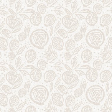 Kaba ve zarif düğün çiçekleri desenli keten desenli. Beyaz tondaki beyaz pamuk rengi çiçek arkaplanının her yerinde