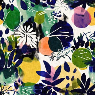 Modern saf kolaj kağıdı kumaş efekti tasarımıyla şekilleri keser. Kusursuz çağdaş eğlence doğası moda yaz arka plan tasarımları için tekstil baskısına ilham kaynağı oldu