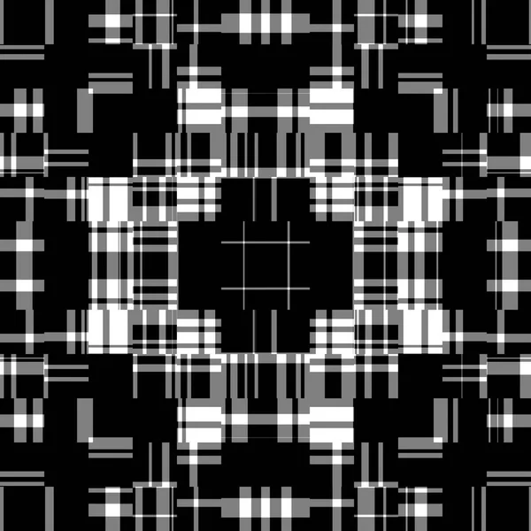 Чорно Білий Сучасний Лінійний Візерунок Безшовний Монохромний Зламаний Текстильний Дизайн — стокове фото
