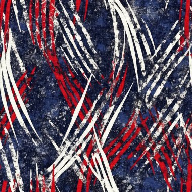 4 Temmuz 'un kusursuz bağımsızlık günü şablonu geleneksel kırmızı, beyaz ve mavi renklerle. Tatil dekorasyonu, yaz özgürlüğü grafikleri ve Amerika Birleşik Devletleri arka planı için modern ABD stil baskısı