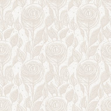 Kaba ve zarif düğün çiçekleri desenli keten desenli. Beyaz tondaki beyaz pamuk rengi çiçek arkaplanının her yerinde