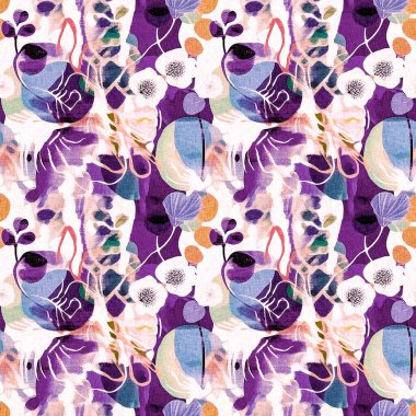 Modern mor yazlık kolaj kağıdı kumaş efekti tasarımı ile şekilleri keser. Kusursuz eğlence doğası moda tekstil temizleme arka planı için ilham kaynağı oldu