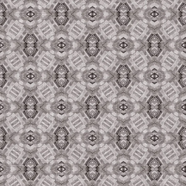 Traditional Grey Mosaic Seamless Pattern Print Fabric Effect Mexican Patchwork — 스톡 사진
