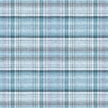 Minimalwinter mavi tartan keten desenli. Üniseks köyü yazlığının her yerinde düz pamuk arkaplan