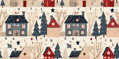 İlkel el dikimi kumaş efektiyle taşralı bir kır evi. Sınır. Rahat nostaljik, pejmürde, şık, ev yapımı, Amerikan el yapımı el sanatları stiliyle süslenmiş bir kurdele.