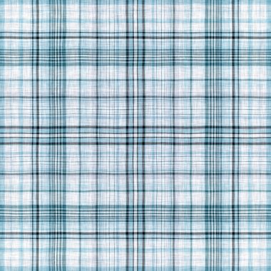 Minimalwinter mavi tartan keten desenli. Üniseks köyü yazlığının her yerinde düz pamuk arkaplan