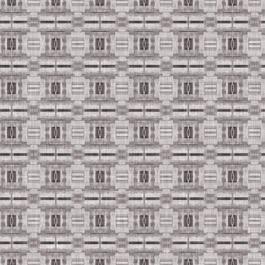 Traditional grey mosaic seamless pattern print. Fabric effect mexican patchwork damask grid Square shape symmetrical background textile . Creative colorful graphic design