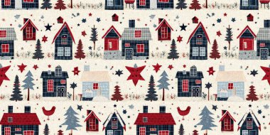 İlkel el dikimi kumaş efektiyle taşralı bir kır evi. Sınır. Rahat nostaljik, pejmürde, şık, ev yapımı, Amerikan el yapımı el sanatları stiliyle süslenmiş bir kurdele.