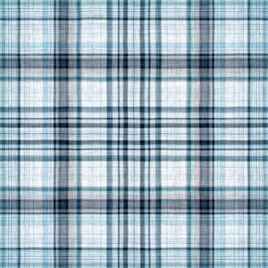 Minimalwinter mavi tartan keten desenli. Üniseks köyü yazlığının her yerinde düz pamuk arkaplan