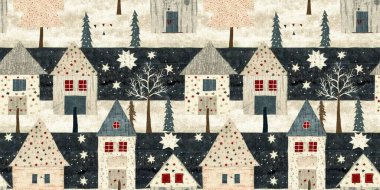 İlkel el dikimi kumaş efektiyle taşralı bir kır evi. Sınır. Rahat nostaljik, pejmürde, şık, ev yapımı, Amerikan el yapımı el sanatları stiliyle süslenmiş bir kurdele.