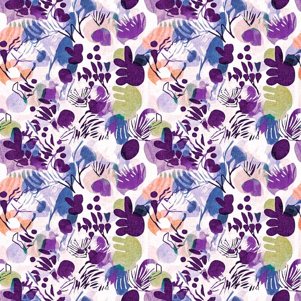 Modern mor yazlık kolaj kağıdı kumaş efekti tasarımı ile şekilleri keser. Kusursuz eğlence doğası moda tekstil temizleme arka planı için ilham kaynağı oldu