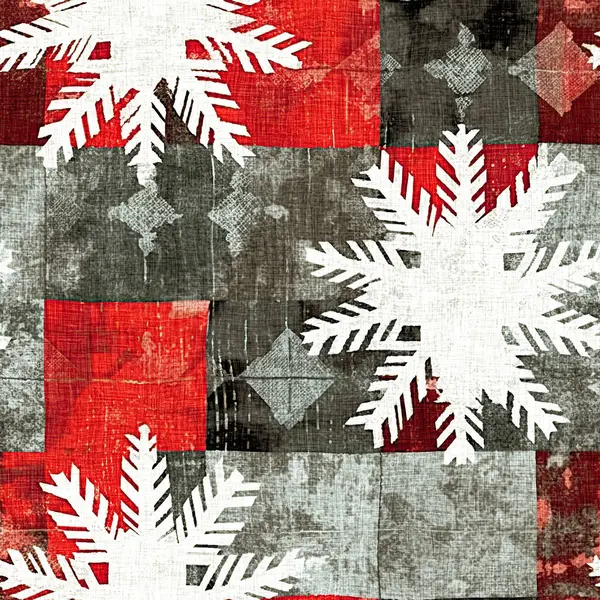 Grunge Americana Rustikální Vánoční Sněhová Vločka Zimní Chalupa Styl Pozadí — Stock fotografie