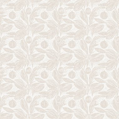 Kaba ve zarif düğün çiçekleri desenli keten desenli. Beyaz tondaki beyaz pamuk rengi çiçek arkaplanının her yerinde