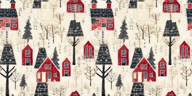 İlkel el dikimi kumaş efektiyle taşralı bir kır evi. Sınır. Rahat nostaljik, pejmürde, şık, ev yapımı, Amerikan el yapımı el sanatları stiliyle süslenmiş bir kurdele.