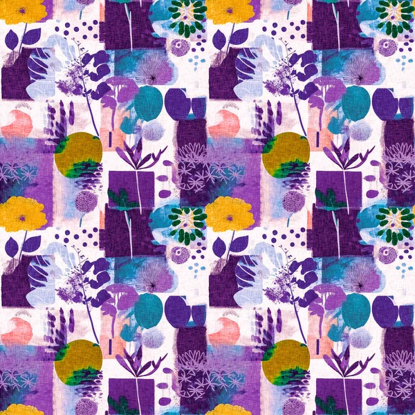 Papier Collage Été Violet Moderne Découpent Motif Formes Avec Conception — Photo