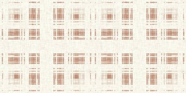 Asgari kahverengimsi keten kumaşlı, pürüzsüz sınır. Unisex Country Cottage 'ın pankart baskısı düz pamuk arka plan.