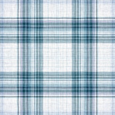 Minimalwinter mavi tartan keten desenli. Üniseks köyü yazlığının her yerinde düz pamuk arkaplan