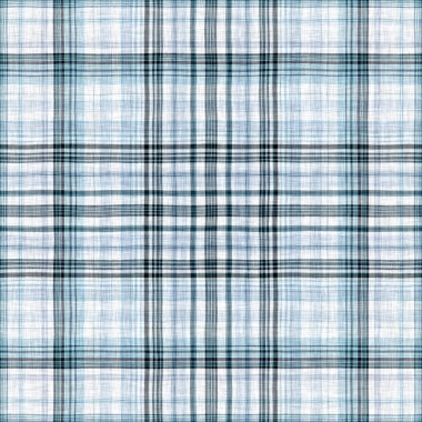 Minimalwinter mavi tartan keten desenli. Üniseks köyü yazlığının her yerinde düz pamuk arkaplan
