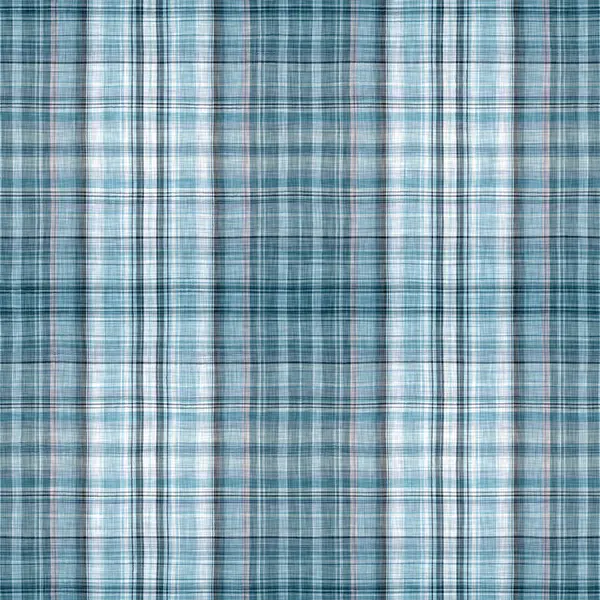 Minimalwinter Blue Tartan Linen Seamless Pattern All Print Unisex Country — Stock Photo, Image