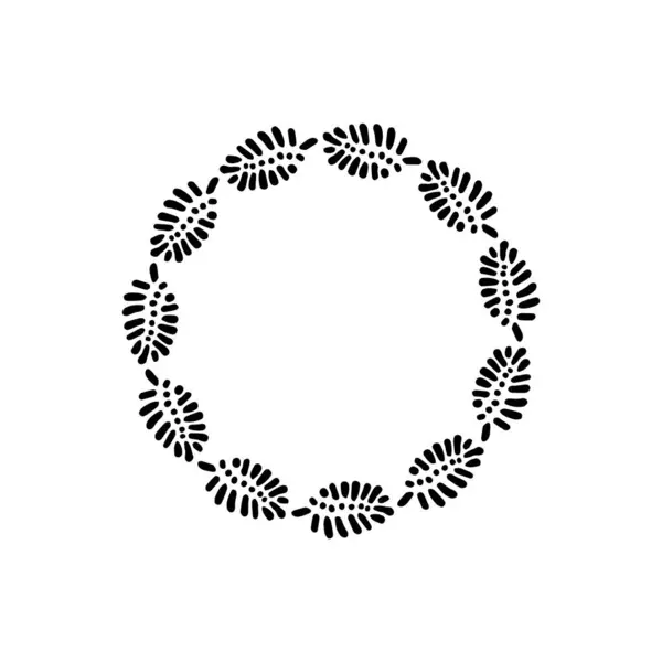 Couronne Scandi Dans Style Vectoriel Bizarre Isolé Sur Fond Blanc — Image vectorielle