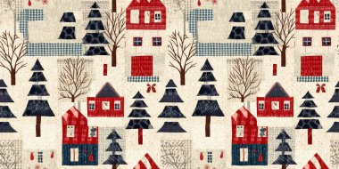 İlkel el dikimi kumaş efektiyle taşralı bir kır evi. Sınır. Rahat nostaljik, pejmürde, şık, ev yapımı, Amerikan el yapımı el sanatları stiliyle süslenmiş bir kurdele.