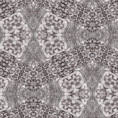 Grunge Geo kravatı gri keten desenli. Kusursuz düzensiz kahverengi mozaik desenli ev dekorasyonu için.