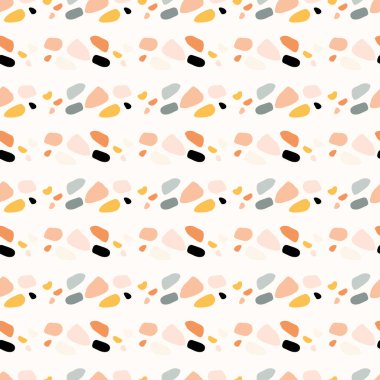 Modern skandi çiçekli vektör sonsuz desen. Organik yaz cinsiyeti nötr doğa karışımı kağıt duvar kağıdı kiremitini keser