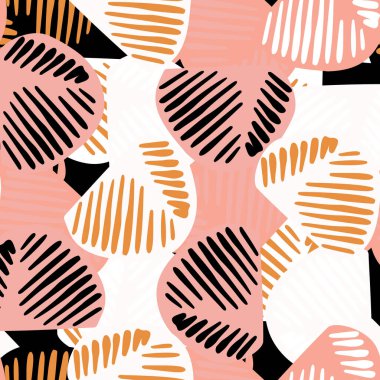 Orta yüzyıl modern çiçek vektörü sonsuz vektör deseni. Organik yaz cinsiyeti nötr 70 'ler Matisse duvar kağıdı