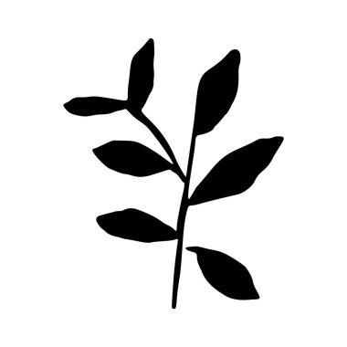 Midcentury modern kaprisli çiçek vektörü grafik motif çizimi. Organik yaz cinsiyeti nötr 70 'ler botanik tarzında matisse illüstrasyonu