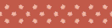Orta yüzyıl modern çiçekli vektör sonsuz vektör sınırı. Organik yaz cinsiyeti nötr 70 'ler matisse bayrağı