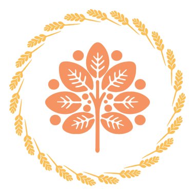 Çayır taşıyıcı çiçek çelengi kırsal folkart çiçekleri için izole edilmiş. Scandi retro bitki filizi dekoratif yapraklı folksi tarzı