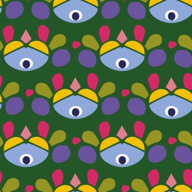 Klasik geometrik dikişsiz vektör şablonu cinsiyet nötr renkli. Neşeli coğrafi duvar kağıtları için yaratıcı ve sonu gelmeyen komik şekiller.