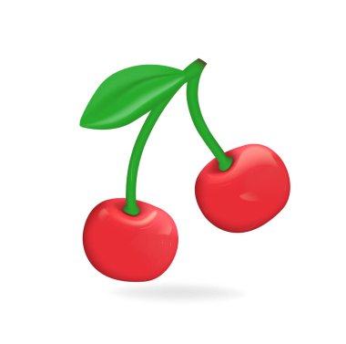 Dijital için kiraz gerçekçi simge