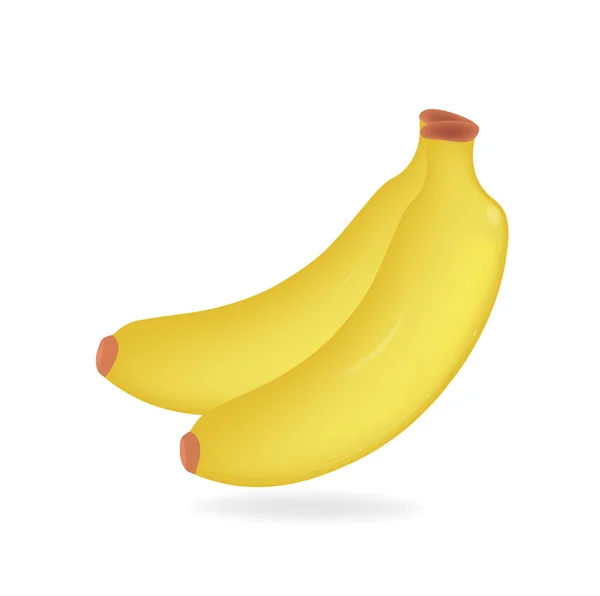 바나나 모양의 배경에 고립된 바나나 — 스톡 벡터