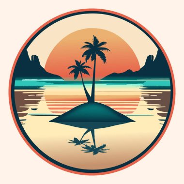 Venice beach theme vintage print design, for t-shirt print and other uses,