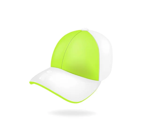 Vektorgrafiken Grüne Baseballkappe Isoliert Auf Weißem Hintergrund — Stockvektor