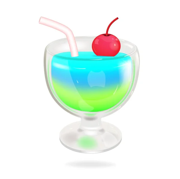 Cocktail Ποτά Διάνυσμα Ρεαλιστικό Πανό Πρότυπο Κόμμα Νύχτα Συλλογή Καλοκαιρινών — Διανυσματικό Αρχείο