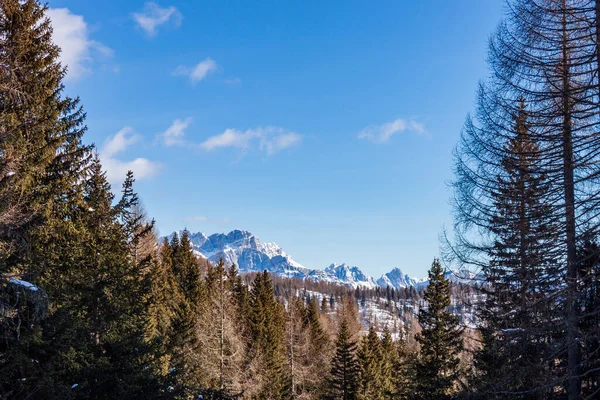 Italské Dolomity Horské Krajiny Zimě — Stock fotografie
