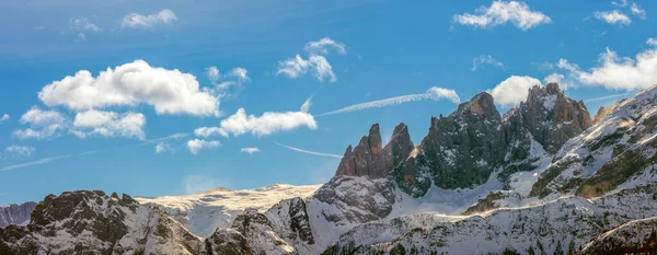 Fassa Dolomites Unescos Världsarvslista Pale San Martino Gruppen Sett Utifrån — Stockfoto