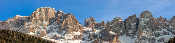 Fassa Dolomites Alguns Picos Grupo Pale San Martino Vistos Val — Fotografia de Stock