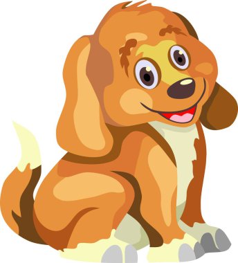 Komik Köpek Bebek Karikatürü Hayvan Vektörü