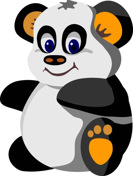 有趣的熊猫宝宝卡通动物病媒 — 图库矢量图片