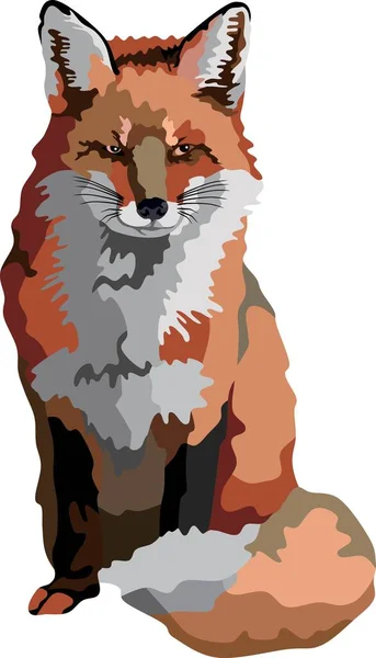 Red Fox Mammal Animal Vector — стоковый вектор